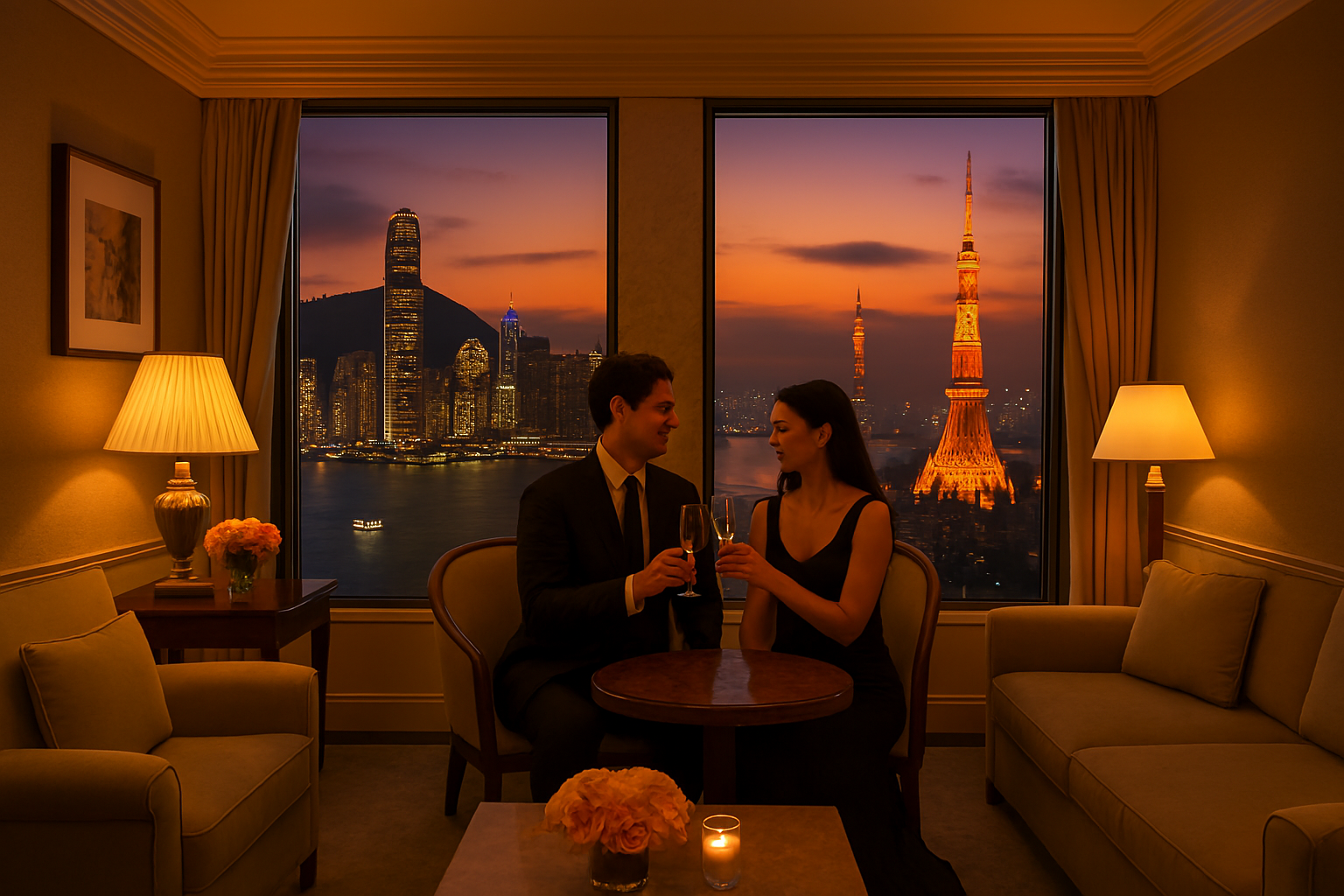 Peninsula Hotel’s: HK Harbor vs Tokyo Skyline Romance ✨ 